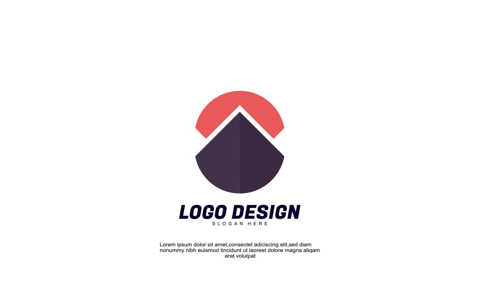 stock abstract creative idea logo for corporate finance and building colorful design vector