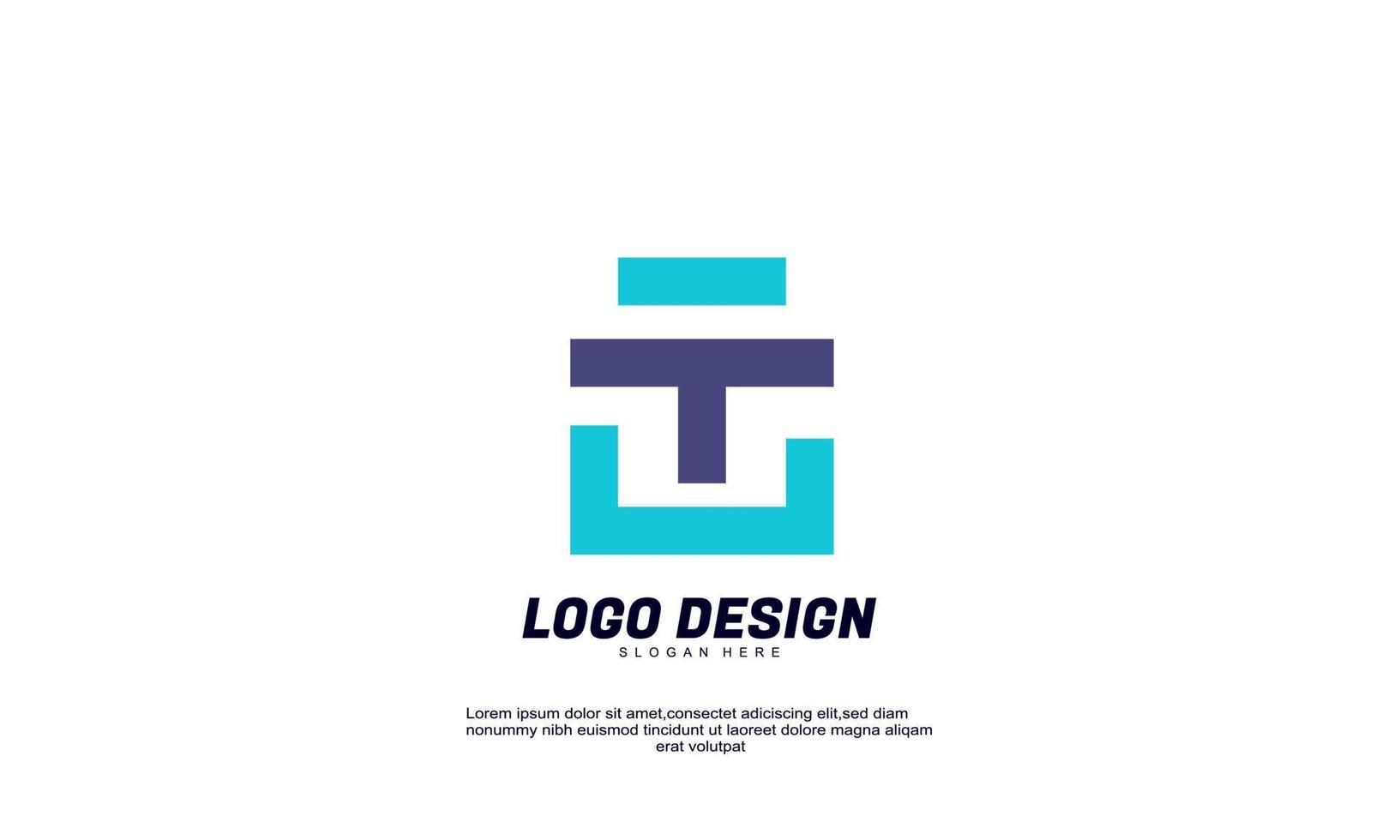 abstract shape logo modern for business and company collections colorful design vector