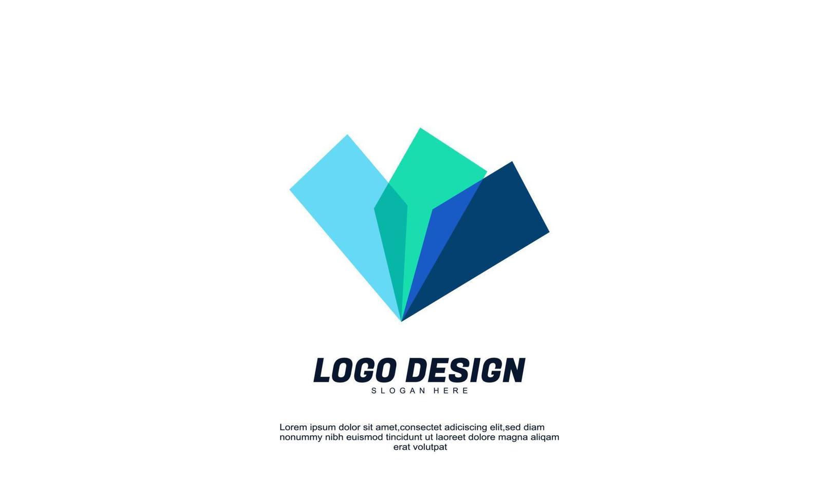 elemento de logotipo de diseño de icono moderno creativo abstracto con plantilla de tarjeta de visita de empresa mejor para identidad de marca y vector de logotipo