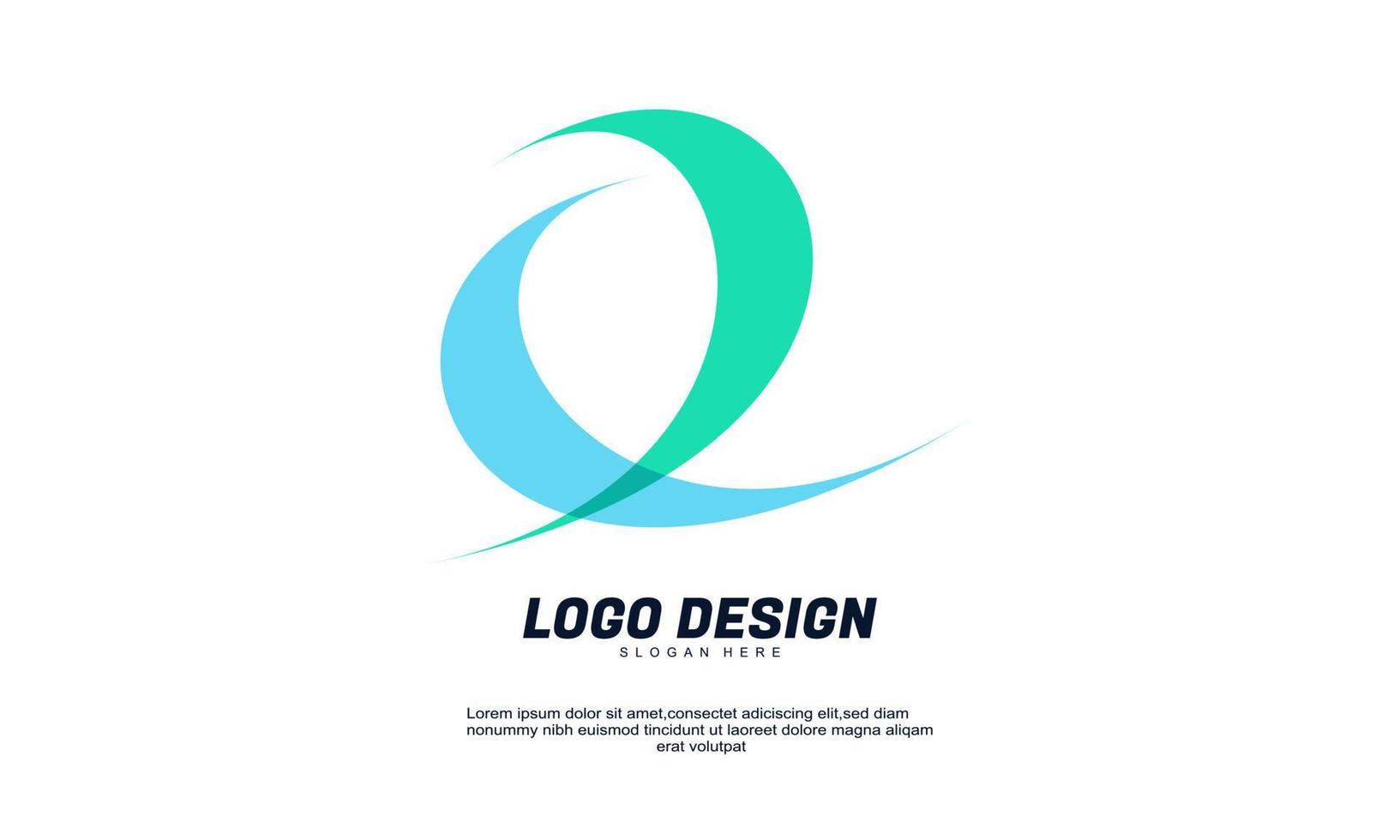 elemento de logotipo de diseño de icono moderno creativo abstracto con plantilla de negocio de empresa mejor para vector de logotipo de identidad y diseño