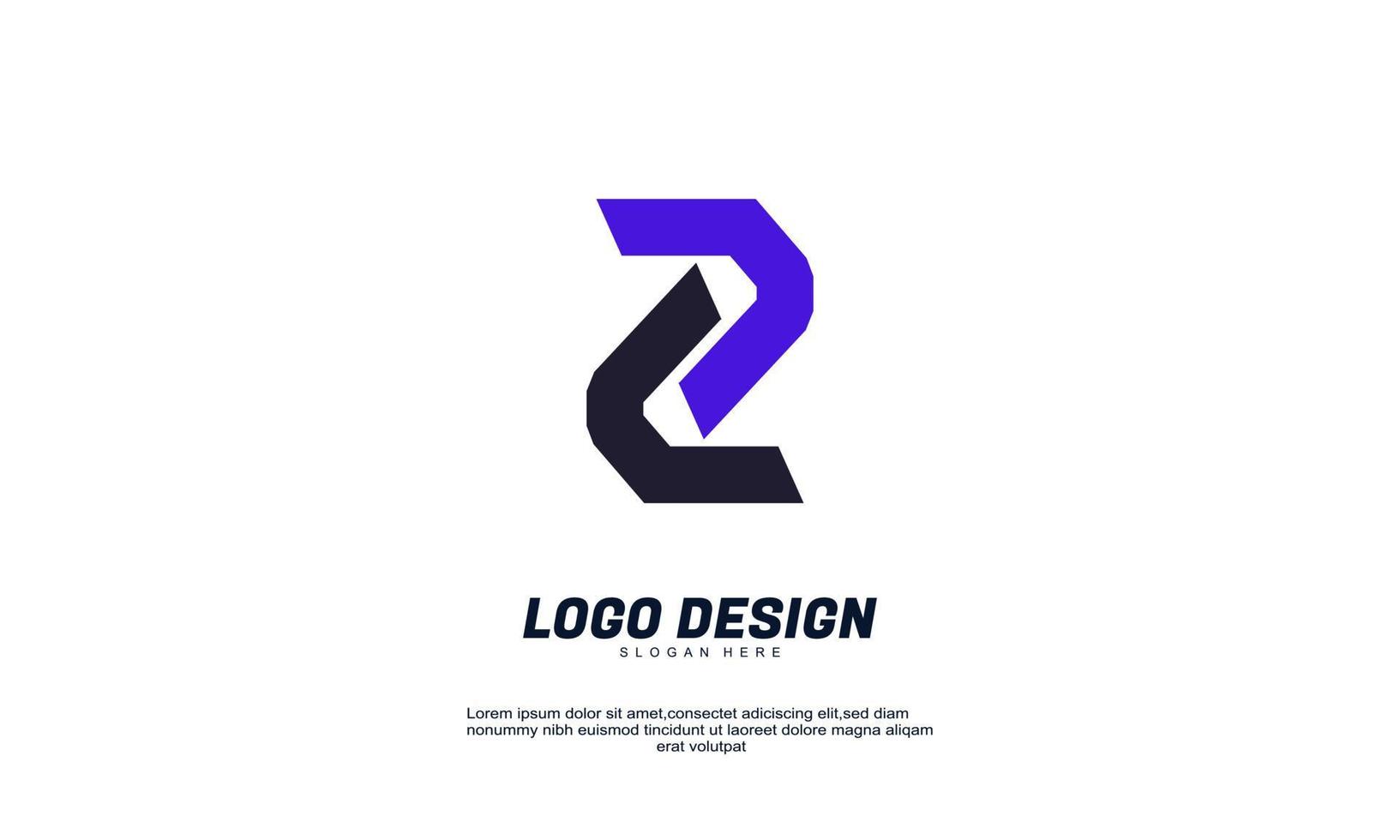 abstract company business multicolor design logo with flat design vector