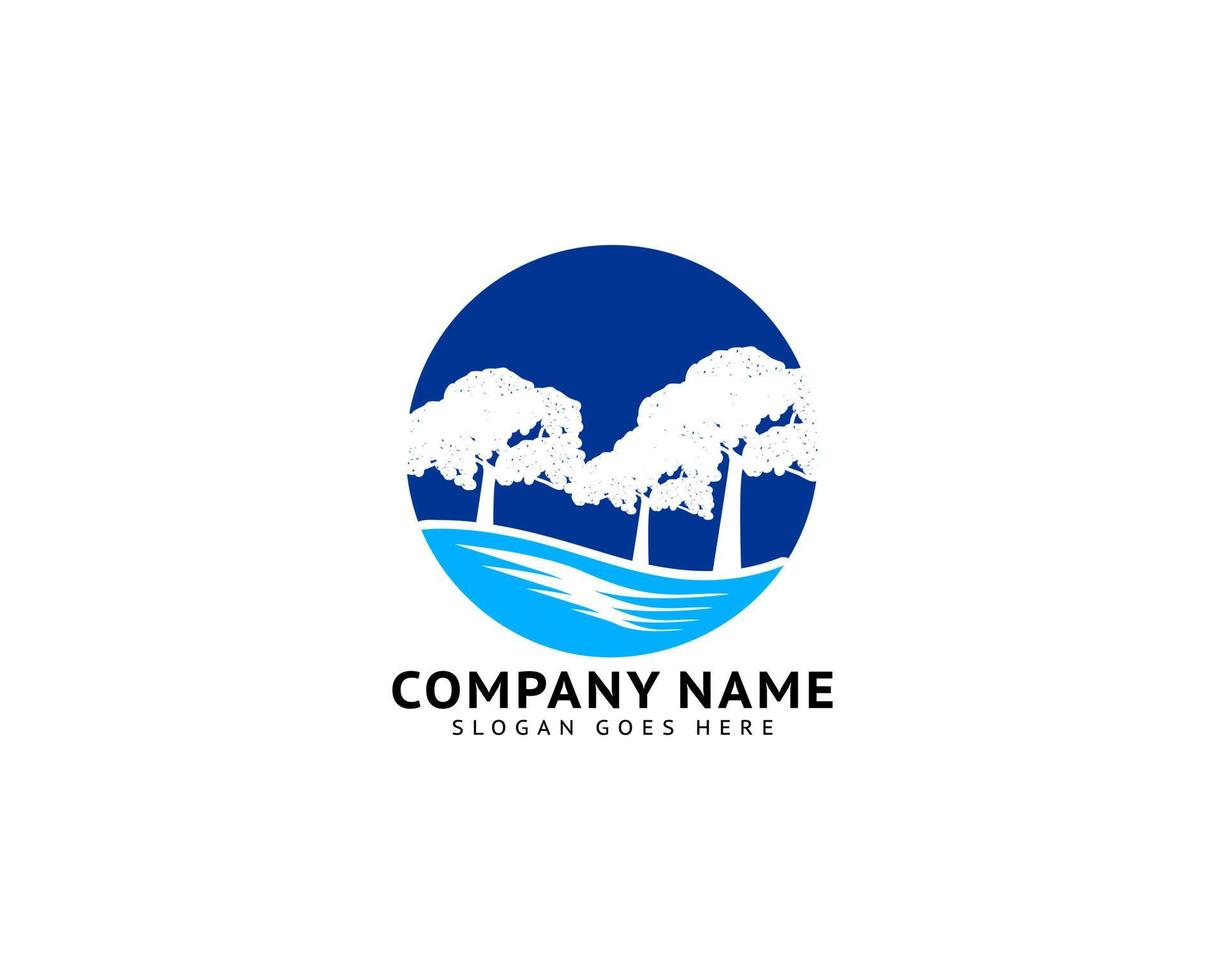 Tree Water Logo Template Design Vector 5285611 Vector Art at Vecteezy