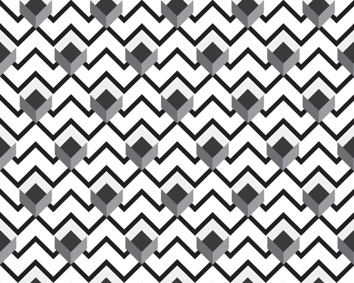 Abstract geometric seamless pattern with zig-zag ornament and square shape decor. Vintage style abstract texture decorative  background vector