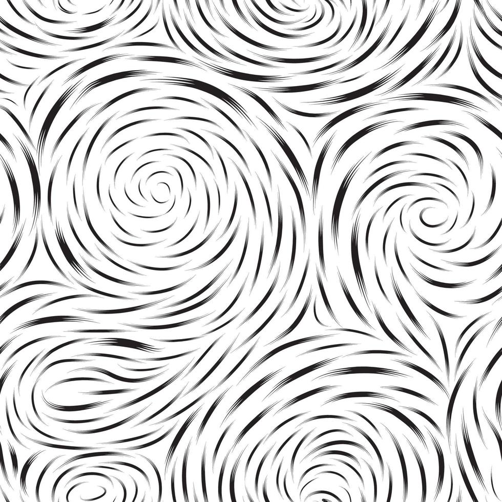 Abstract seamless pattern with swirl line ornament. Geometric ornamental wave effect background vector