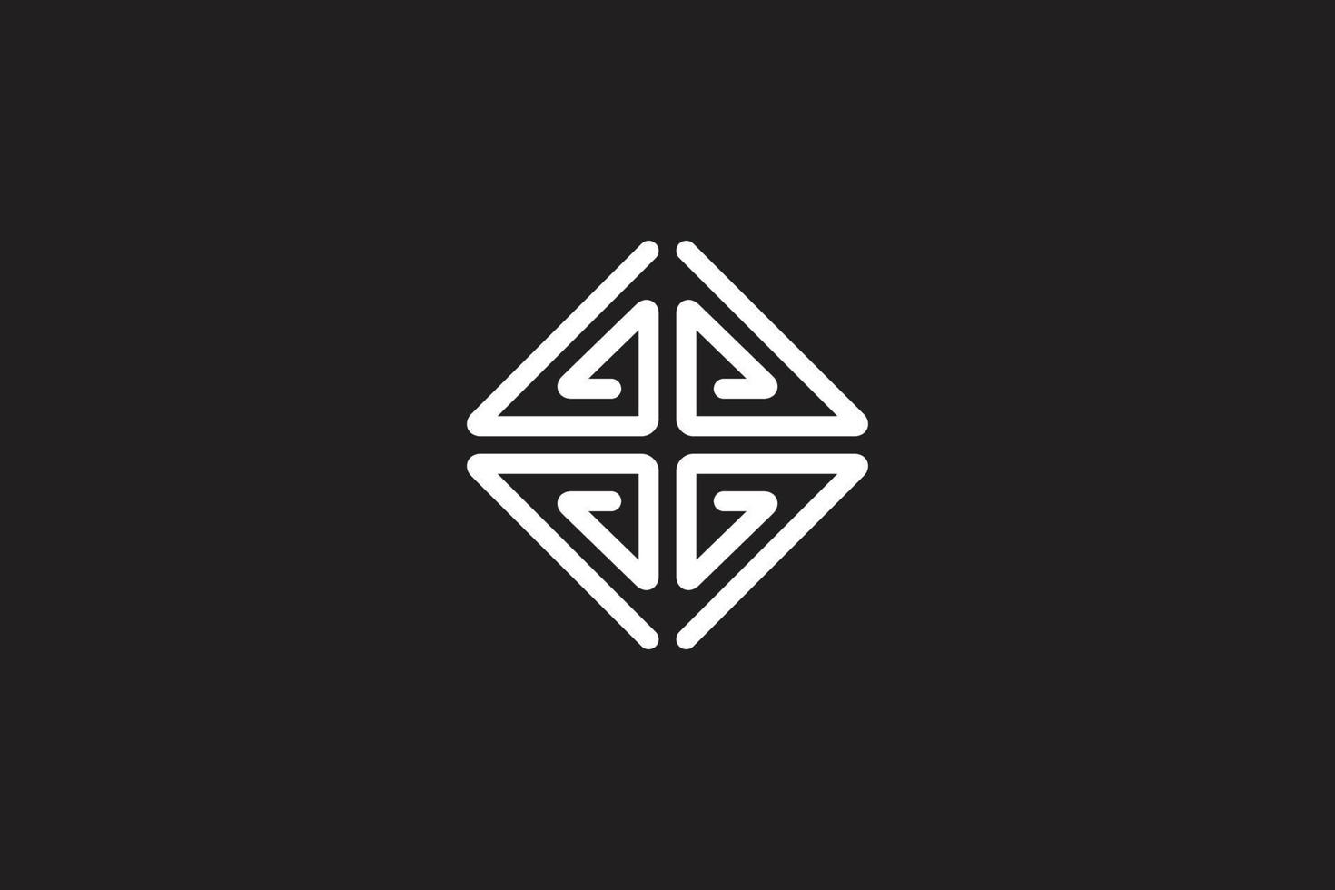 letter G or A monogram logo form rhombic, unique concept, real estate vector