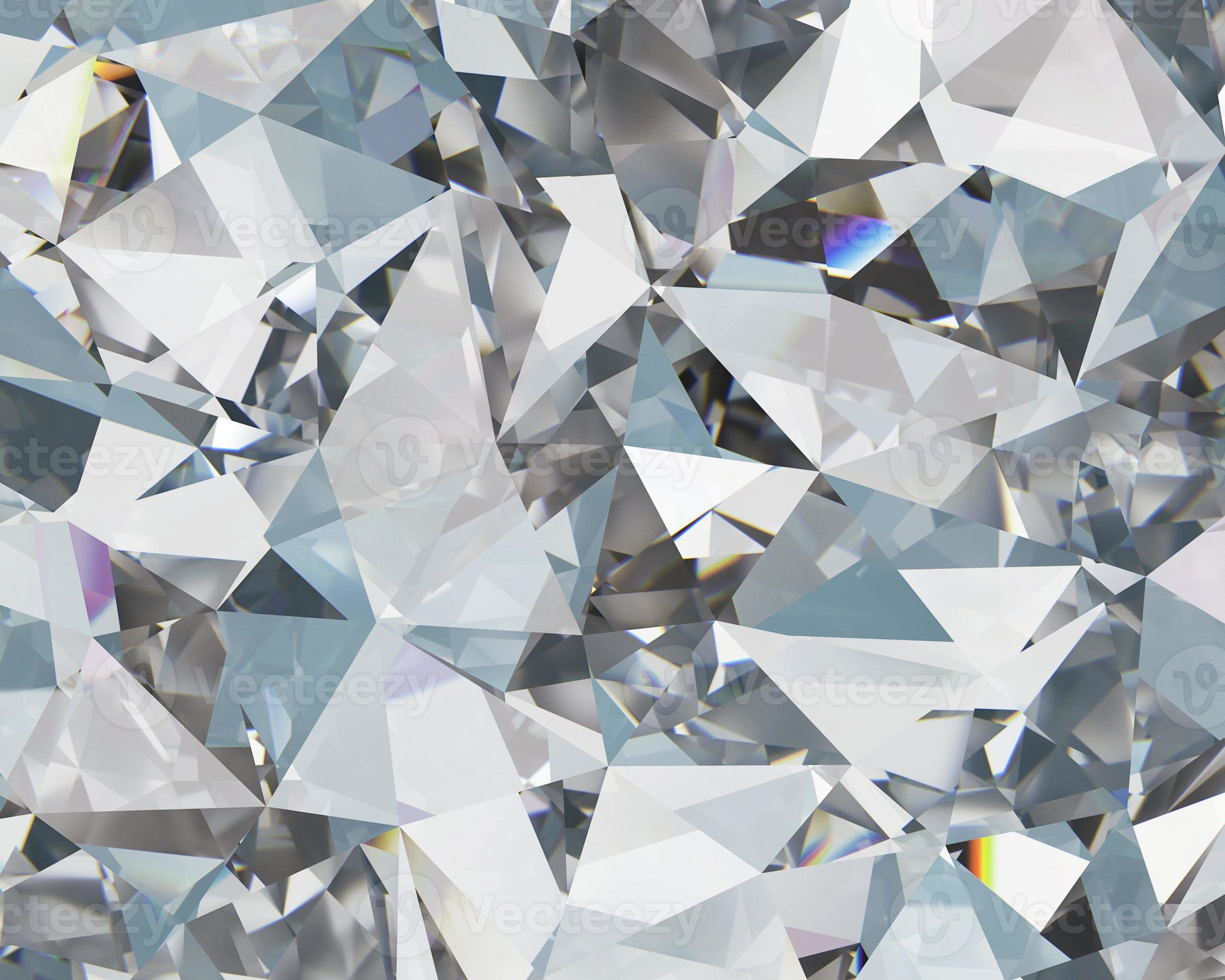 Realistic diamond crystal with caustic close up texture background 3D ...