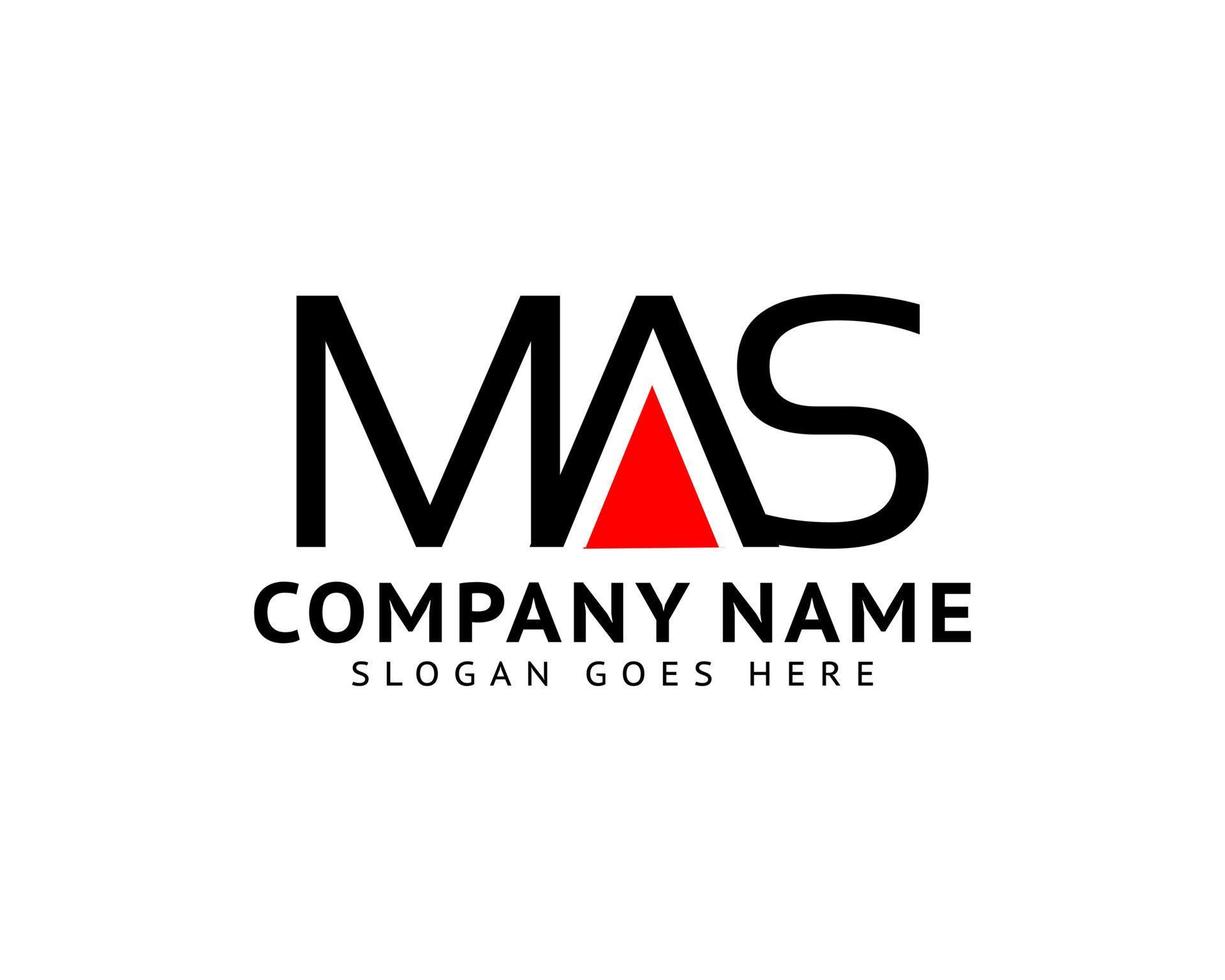 Initial Letter MAS Logo Template Design vector