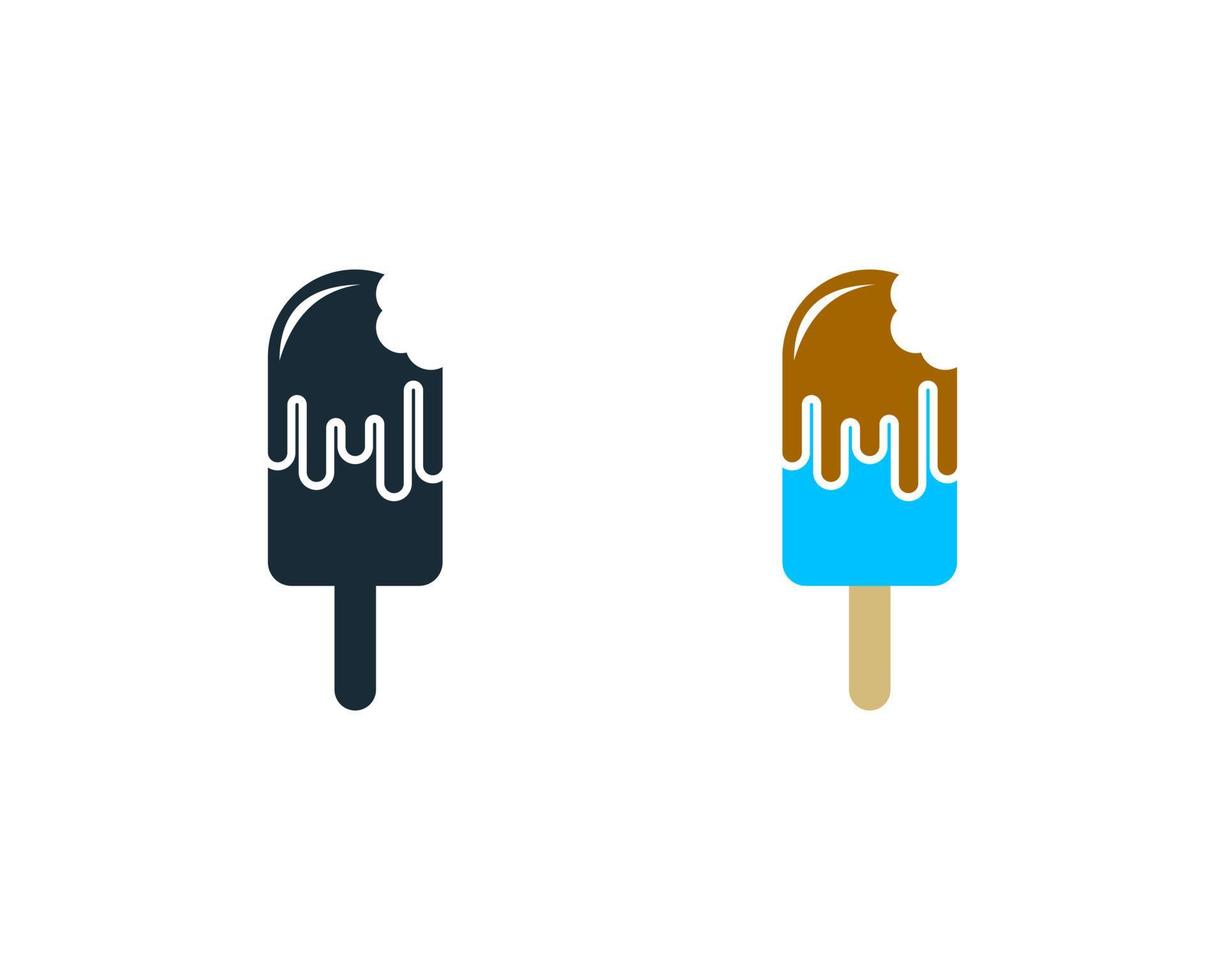 Ice Cream Bar Icon Vector Logo Template Illustration Design