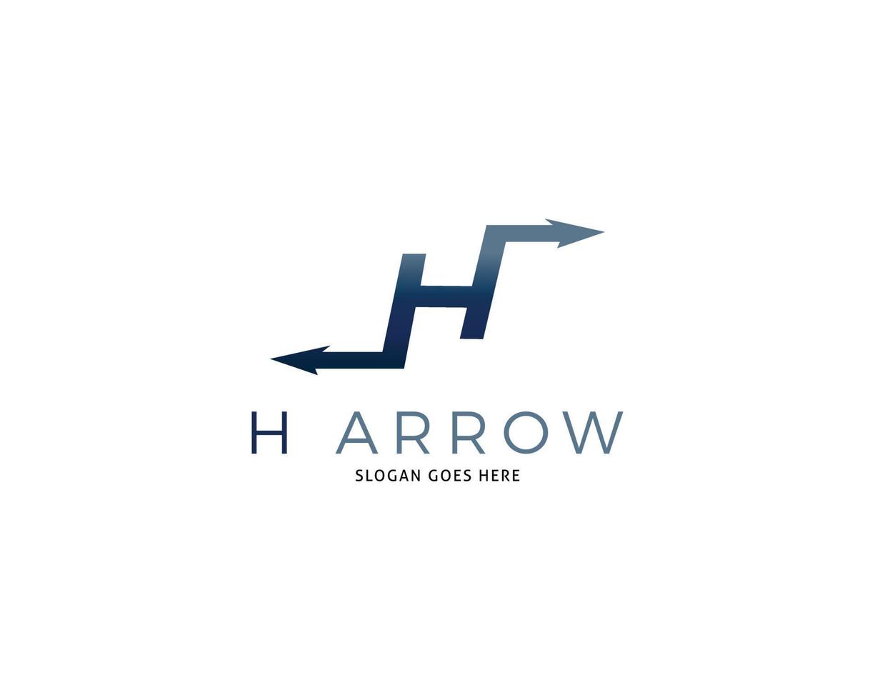 Initial Letter H Arrow Logo Template Design vector