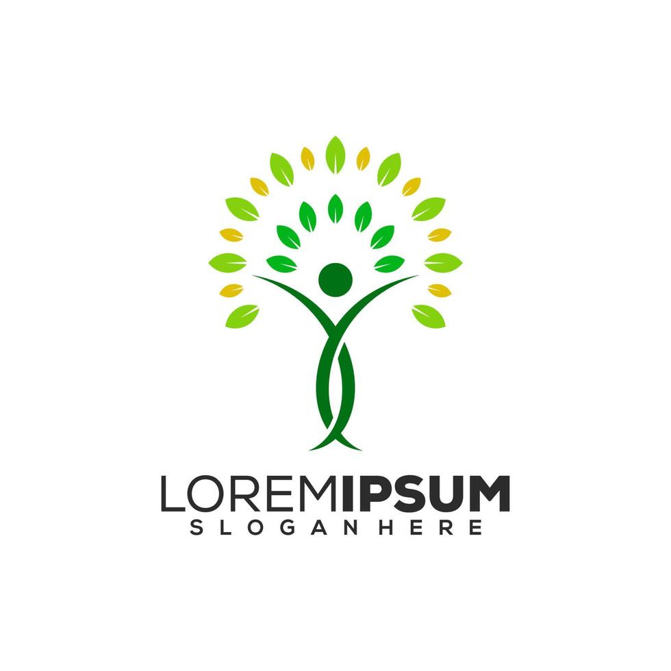 people tree logo template vector