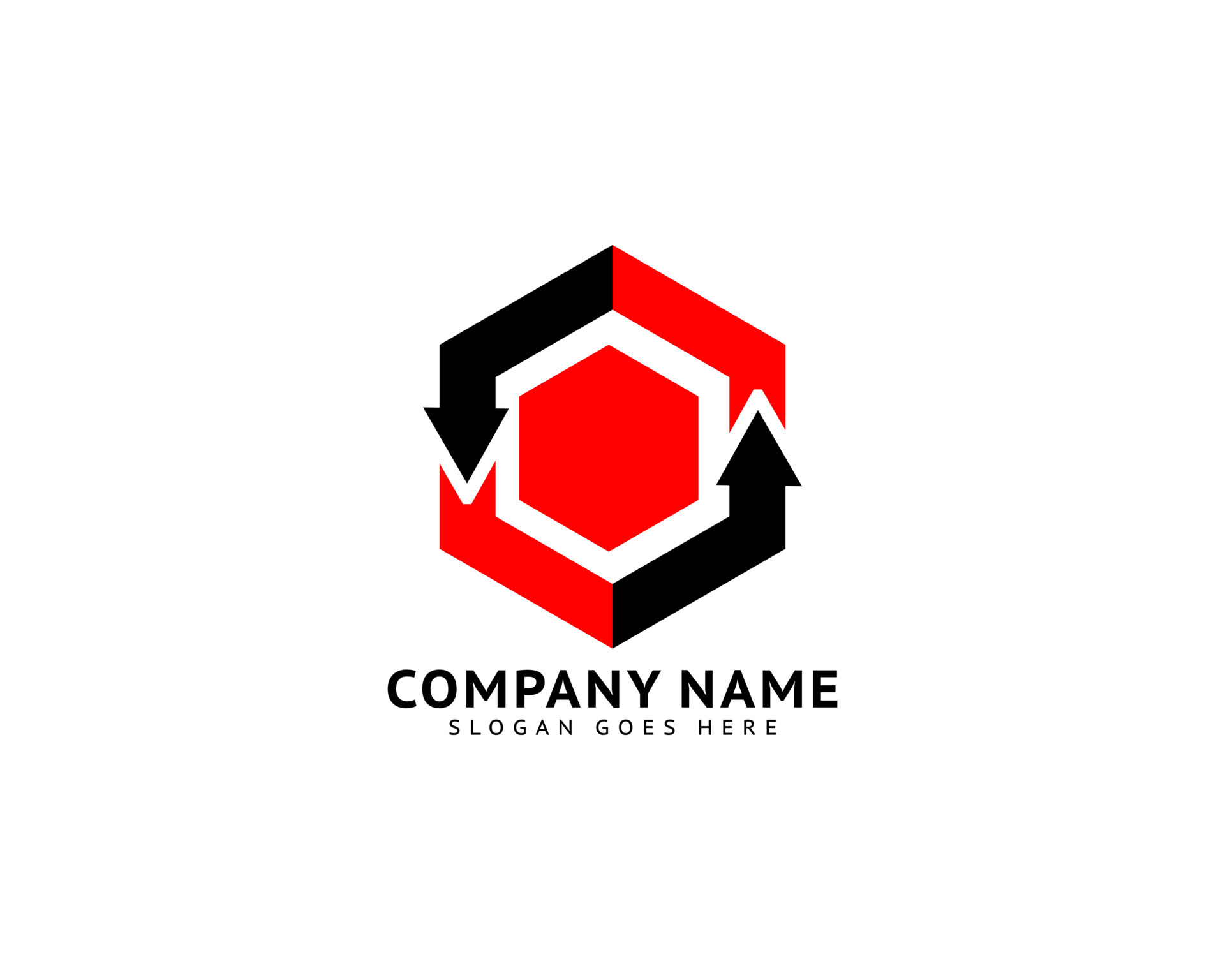 Hexagon Arrow Logo Design Concept Vector 5286451 Vector Art at Vecteezy
