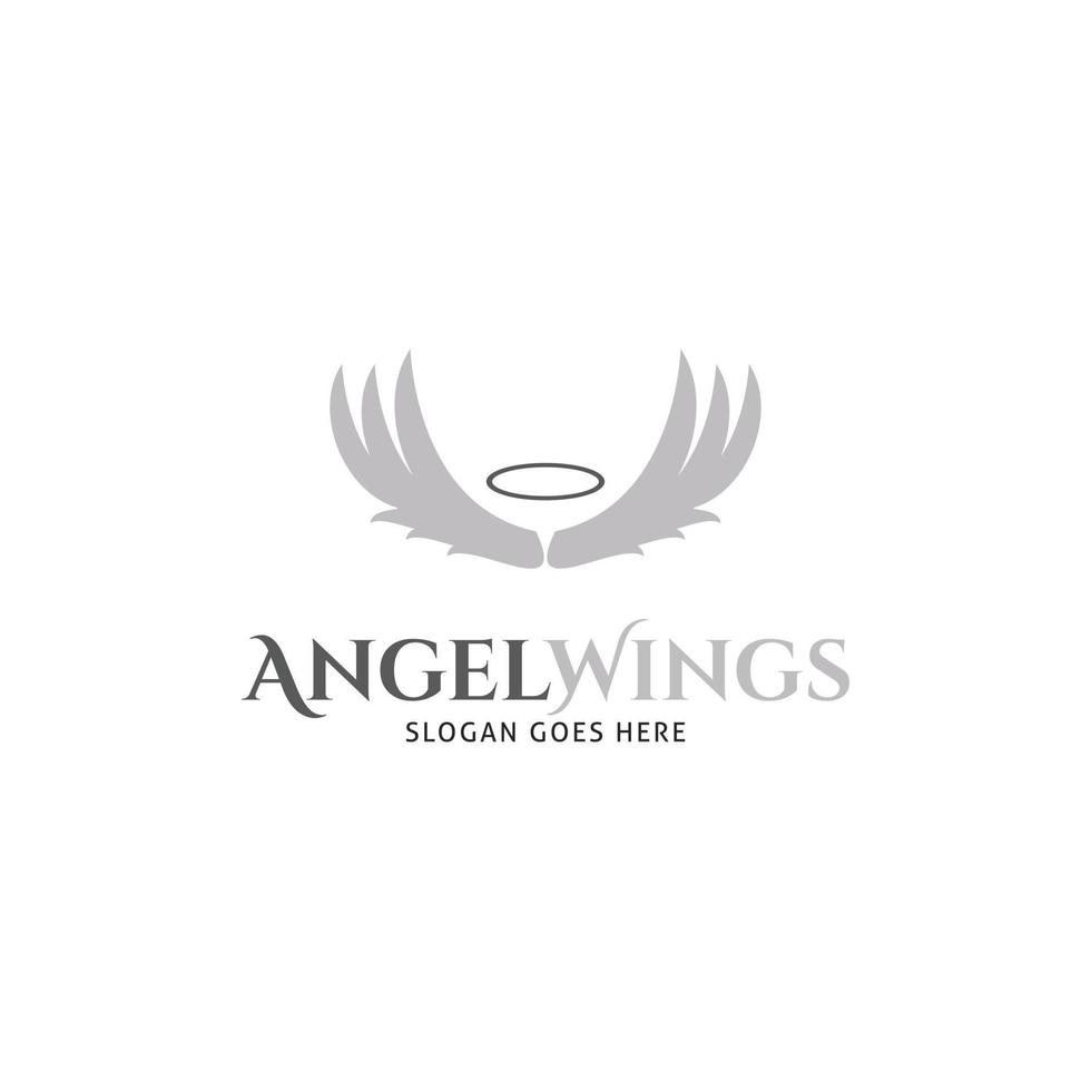 Angel Wings Icon Vector Logo Template Illustration Design