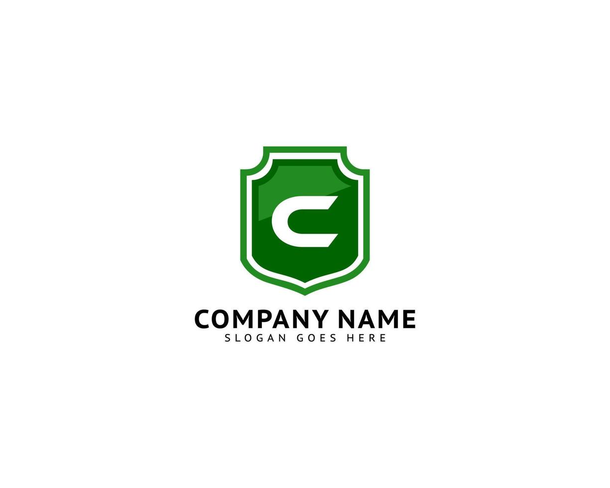 Initial Letter C Security Company Logo, Initial Letter of Security Shield Logo, Shield Logo, Security Logo vector