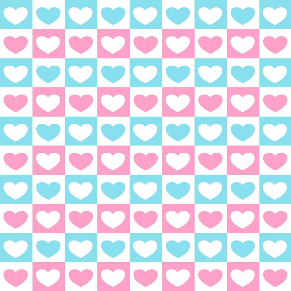 Seamless cute heart pattern for Valentine's day background vector