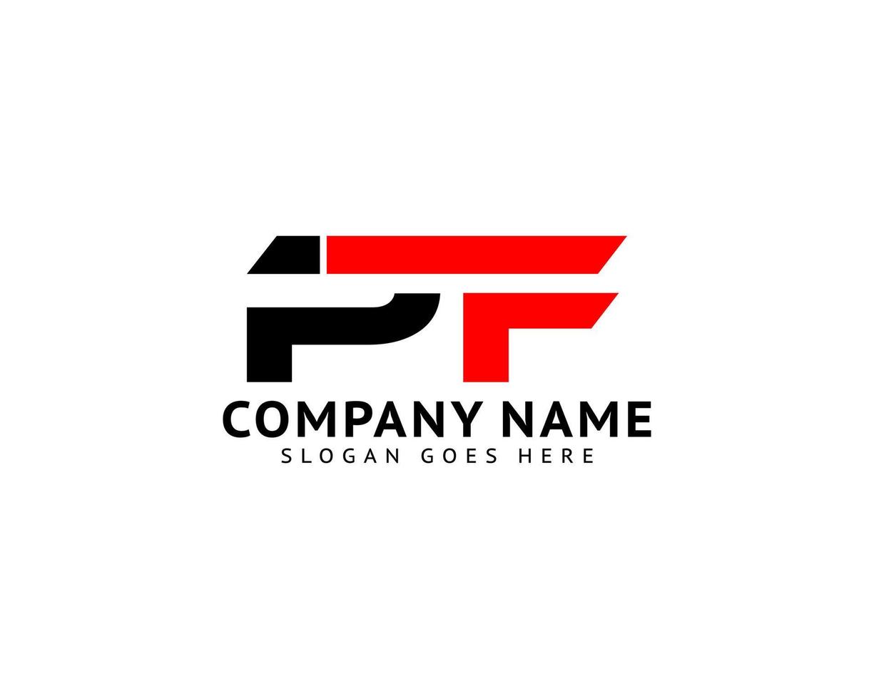 Initial Letter PF Logo Template Design vector