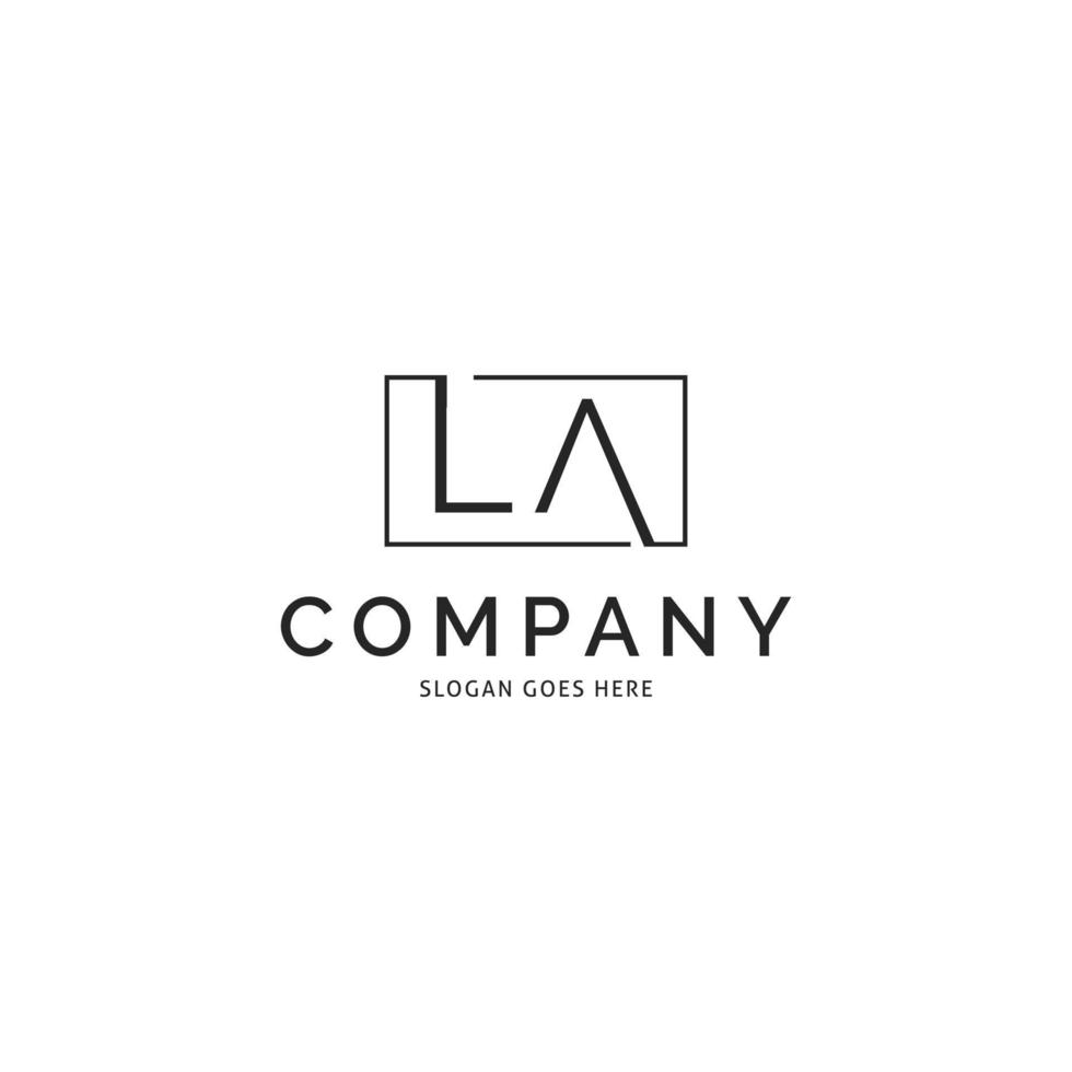 Initial Letter LA Icon Vector Logo Template Illustration Design