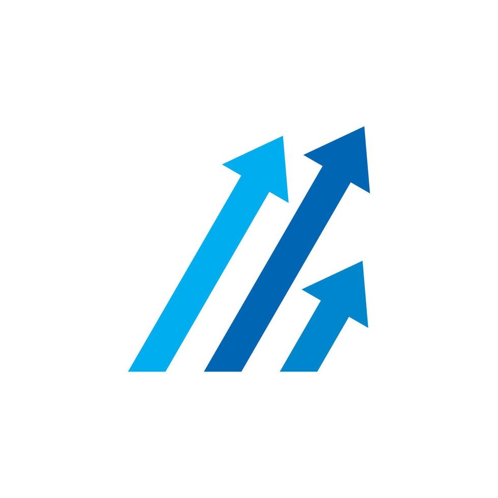 financial logo , arrow up business logo vector