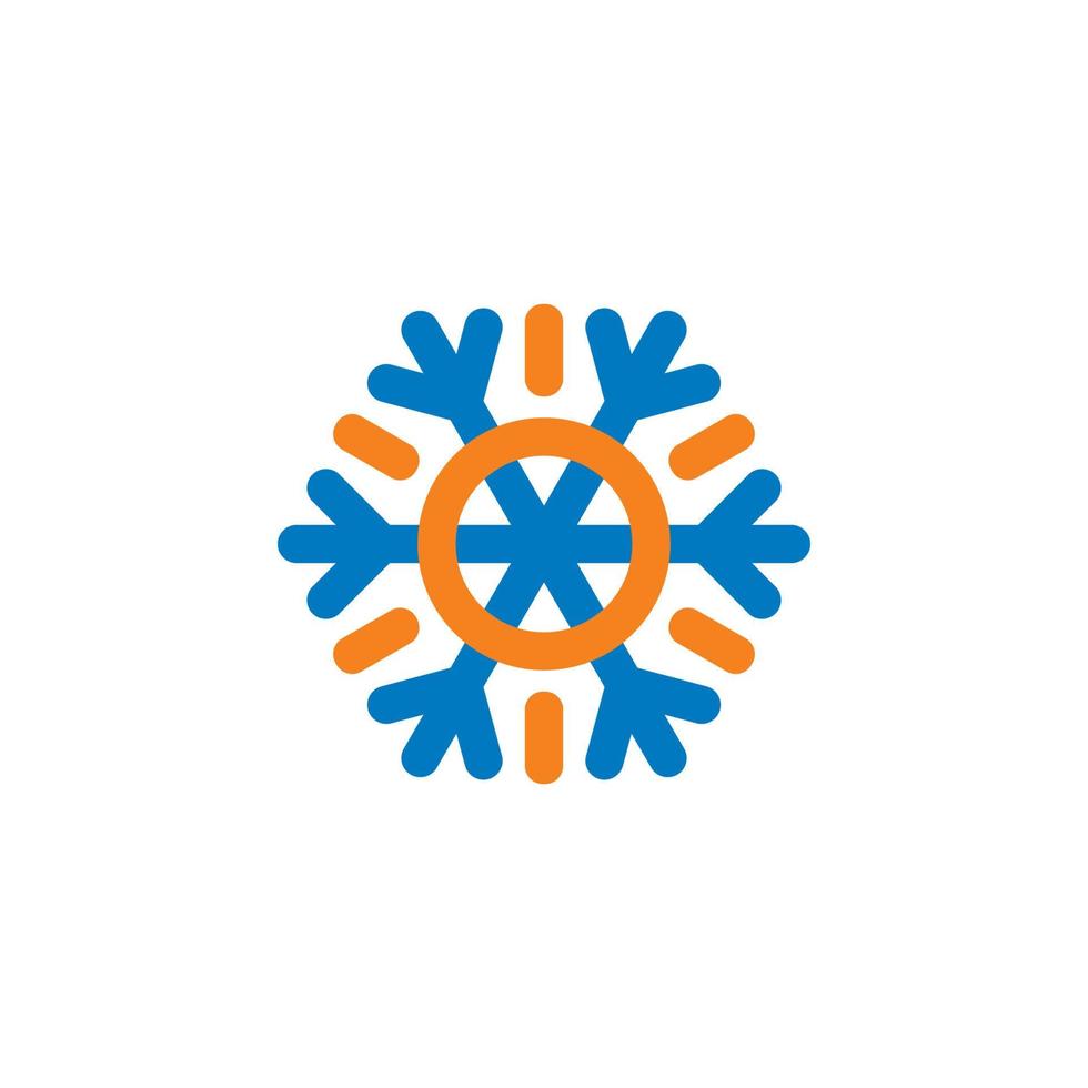 vector de nieve, vector del logotipo del tiempo