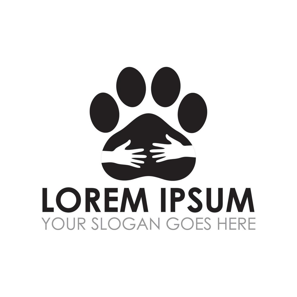 pet care vector . animal footprint logo