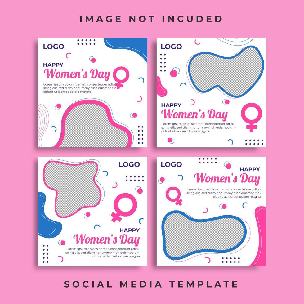 Social Media Post International Women's Day Template Design vector