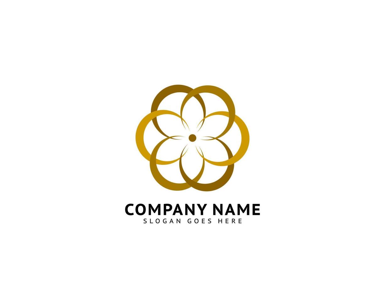 Abstract flower logo icon design vector