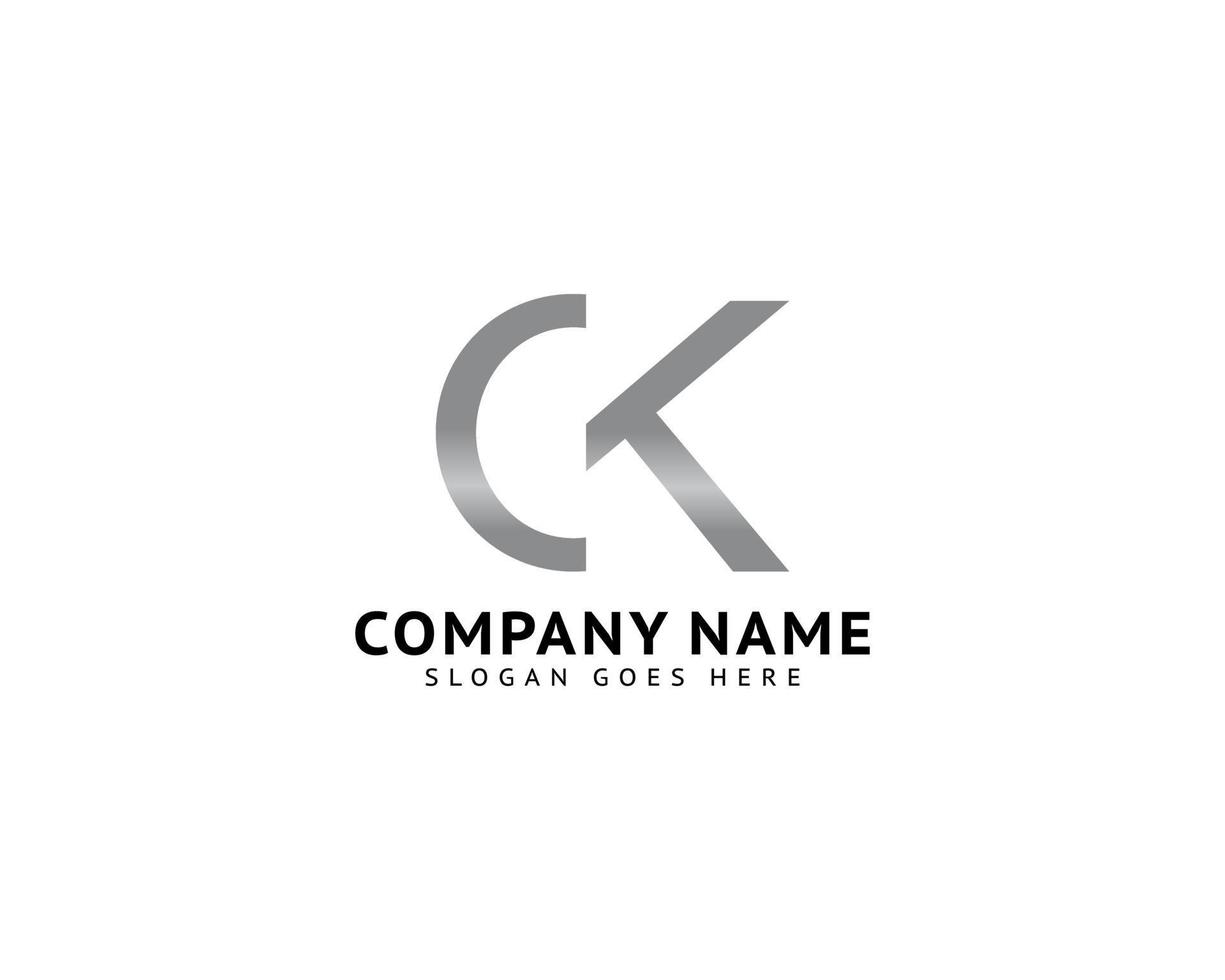 Initial Letter CK Logo Template Design vector