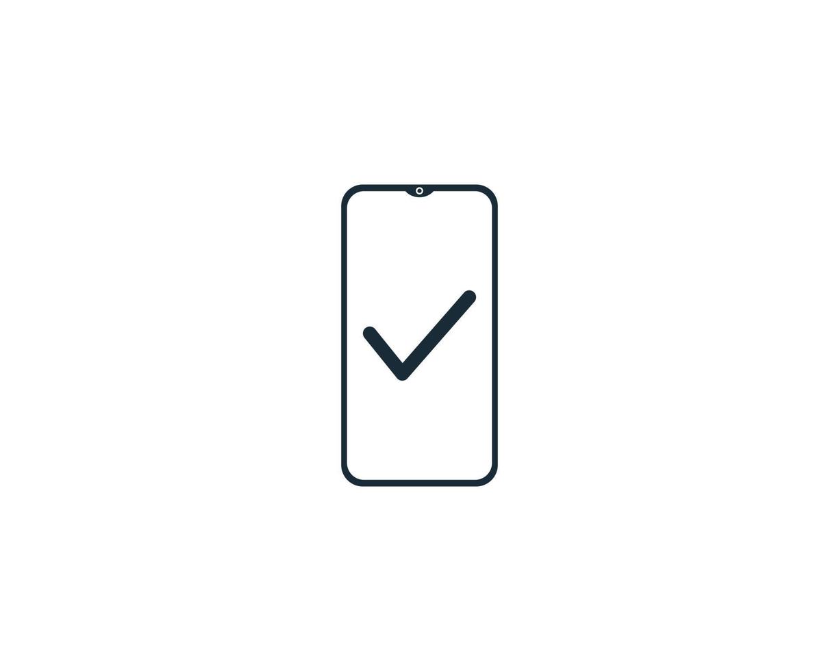 Smartphone Fixed Icon Vector Logo Template Illustration Design