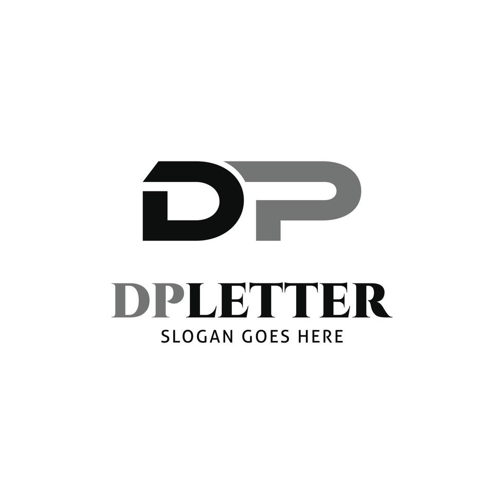 diseño de plantilla de logotipo de letra inicial dp vector