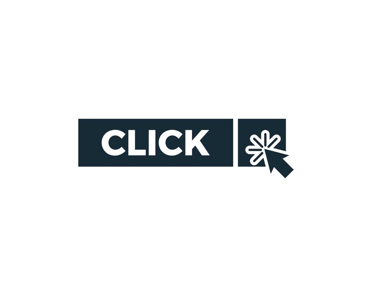 Click Button Arrow Icon Design Template Elements vector