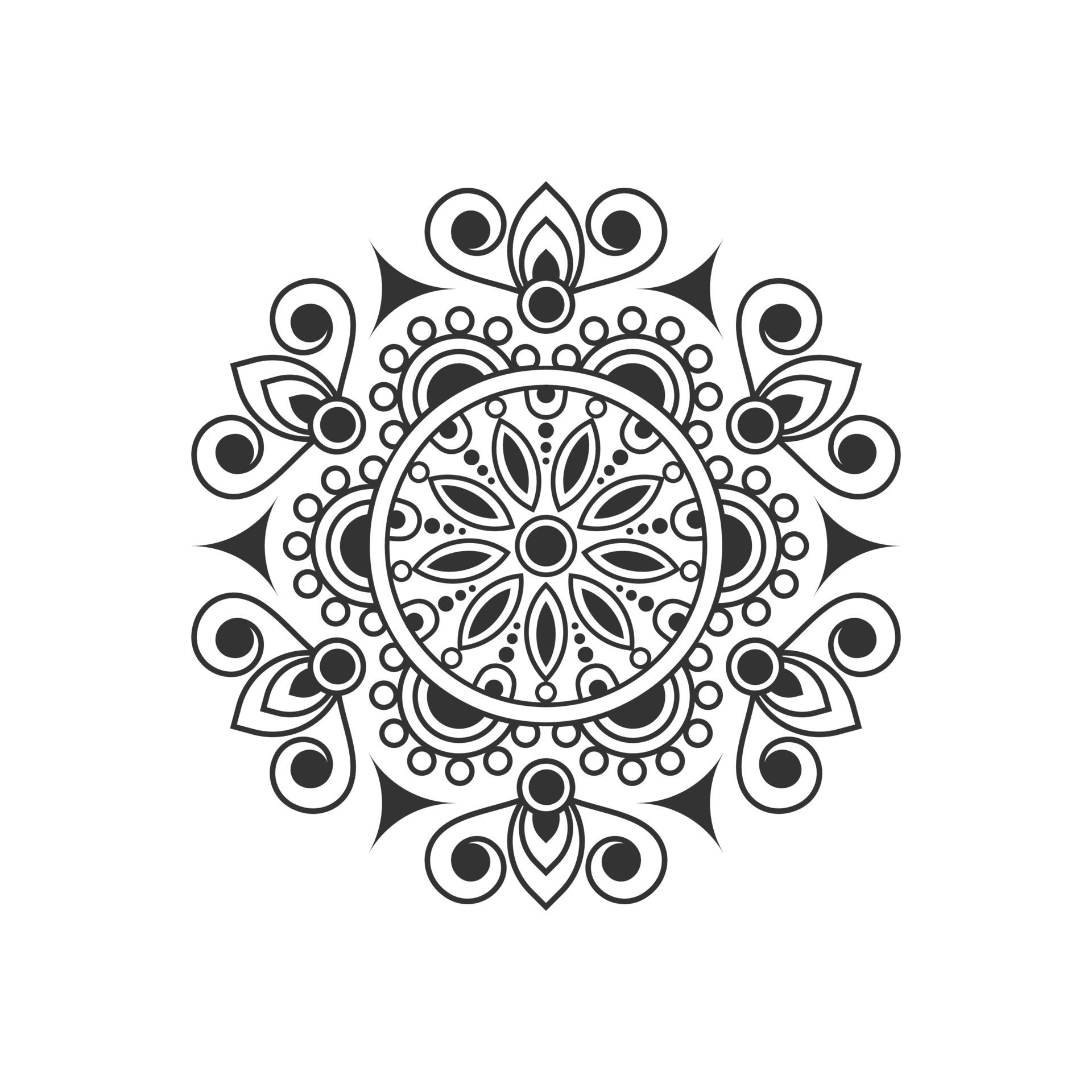 Mandala Pattern Coloring Book Wallpaper Design Art Tile Pattern Greeting  Card Sticker Lace Pattern And Tattoo Yoga Design Hand Drawn Mandala Vector  On White Background Stock Illustration - Download Image Now - iStock