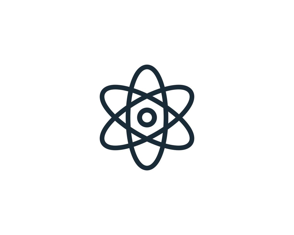 Chemistry Atom Icon Vector Logo Template Illustration Design