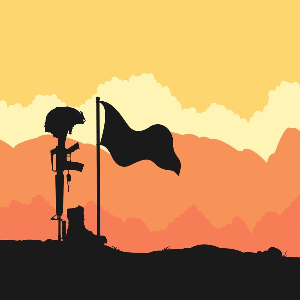 Veteran Day Background Vector Design