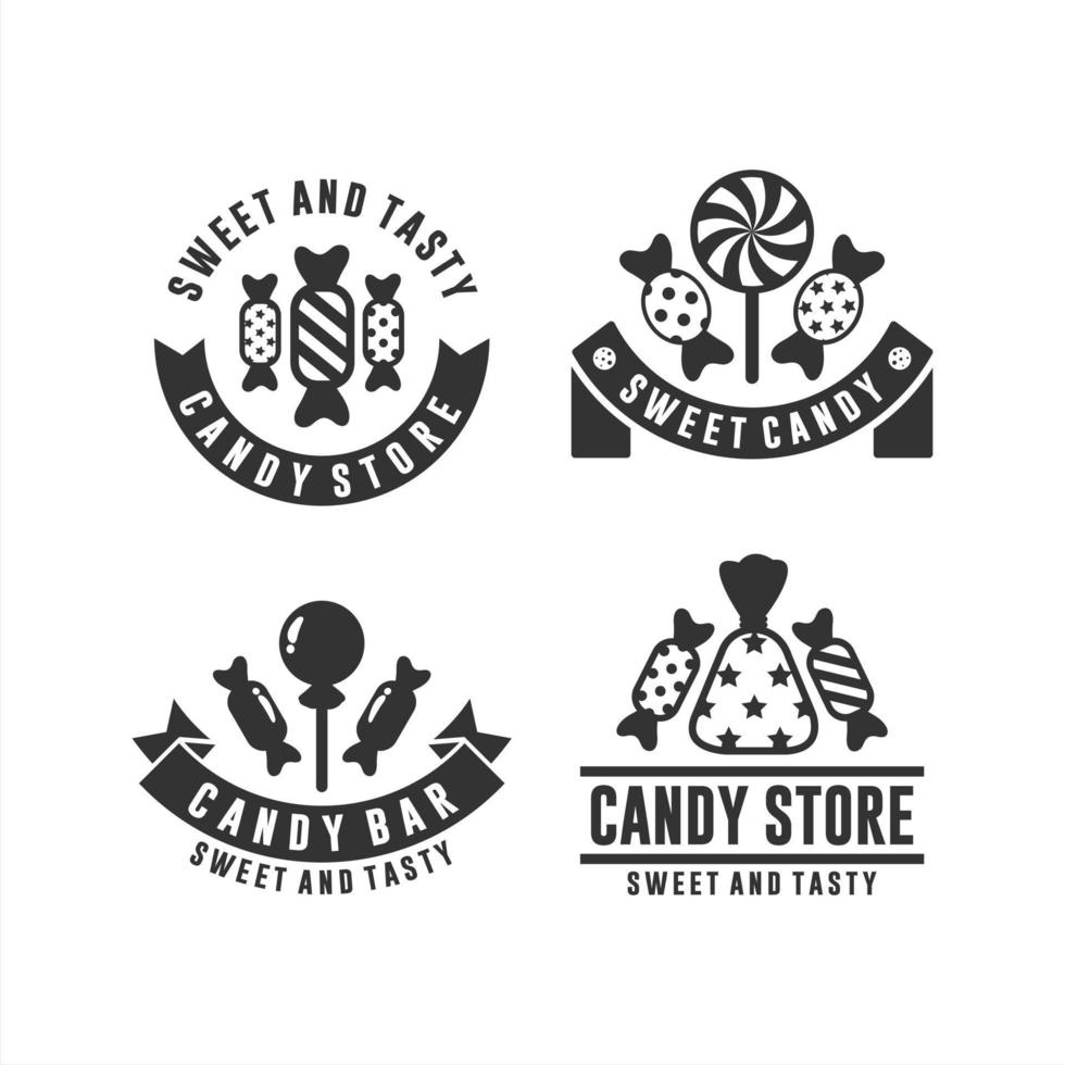Candy store sweet candy collection design vector