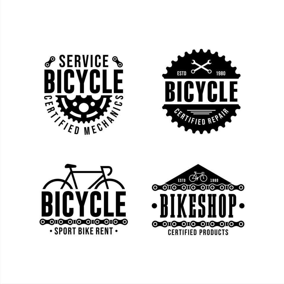 colección de diseño de logotipo de servicio de bicicletas vector