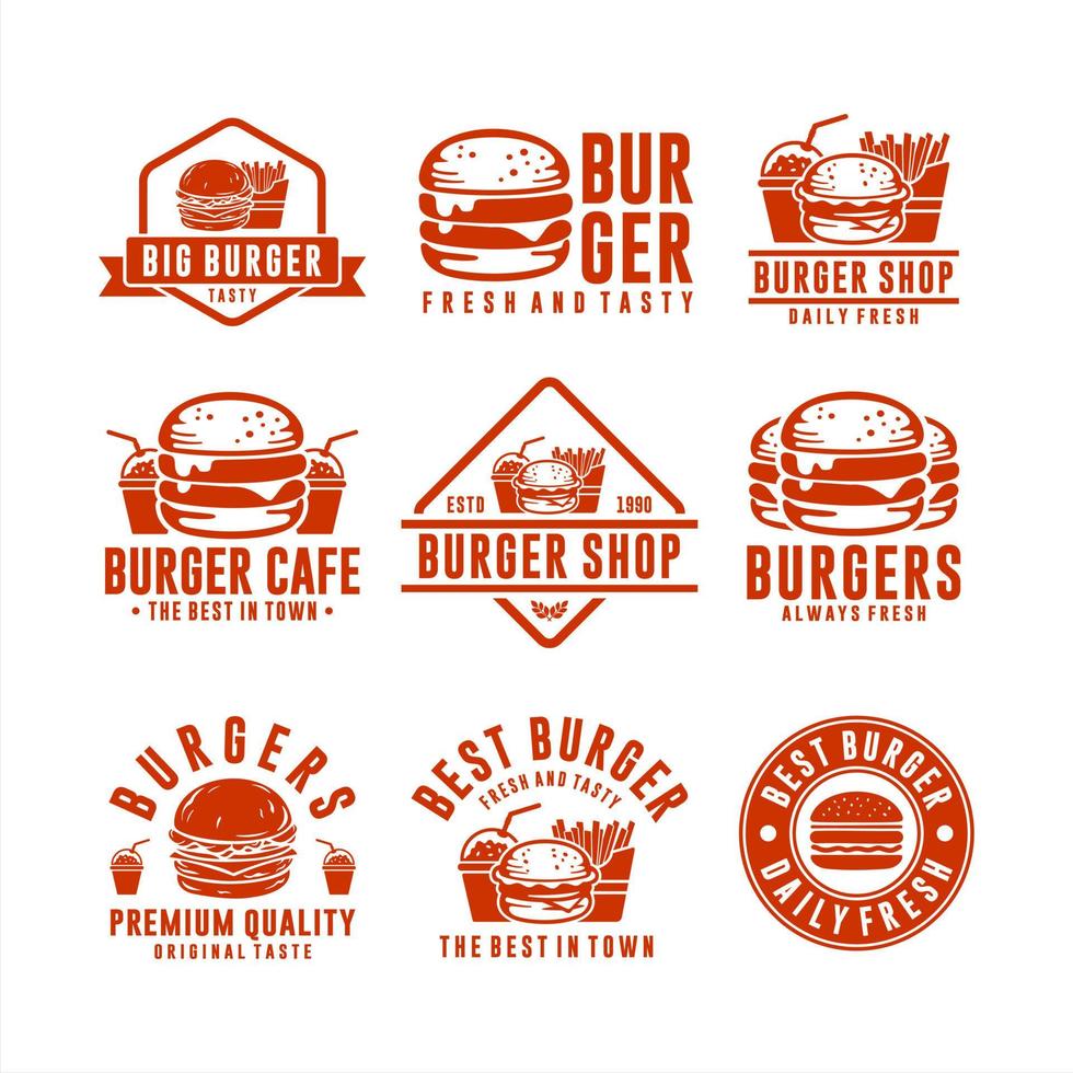 Burger best in town Collection vector