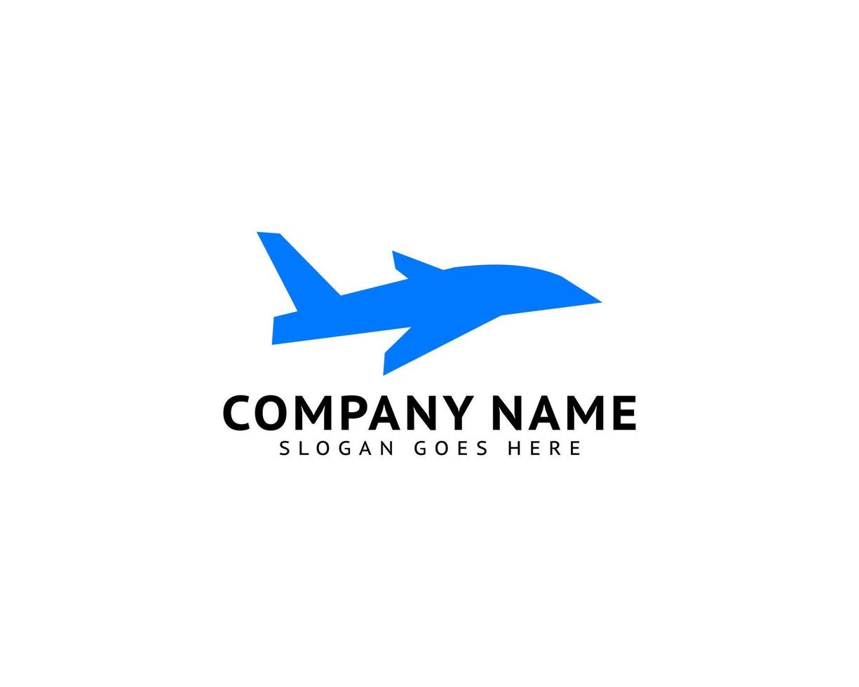 Jet plane logo design template vector