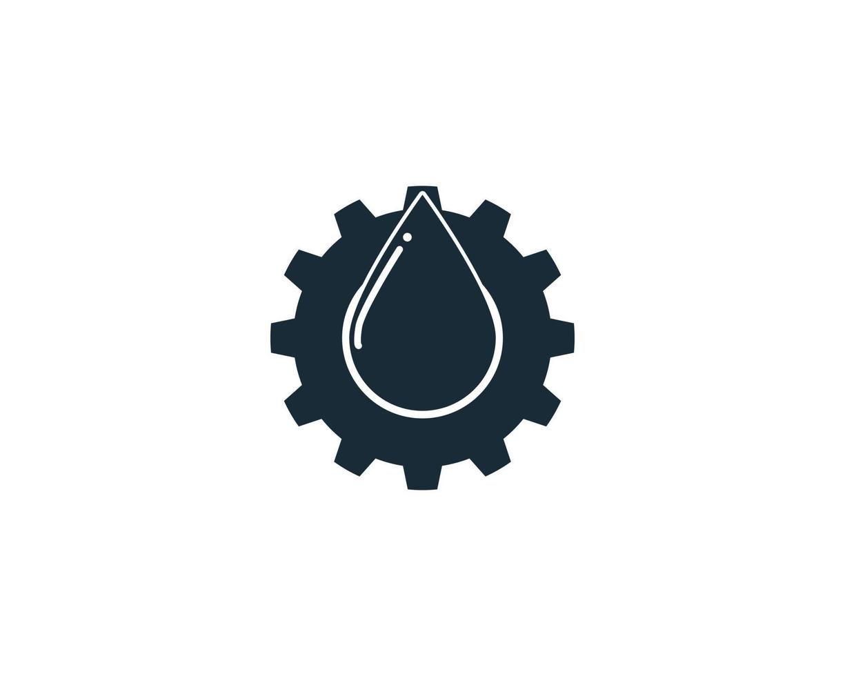 engranaje gota aceite icono vector logo plantilla ilustración diseño