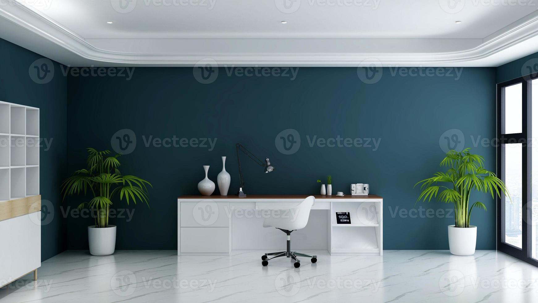 3d render office manager minimalist room photo