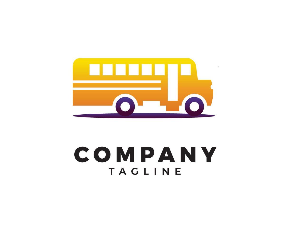 School Bus Logo Icon Design Template Vector