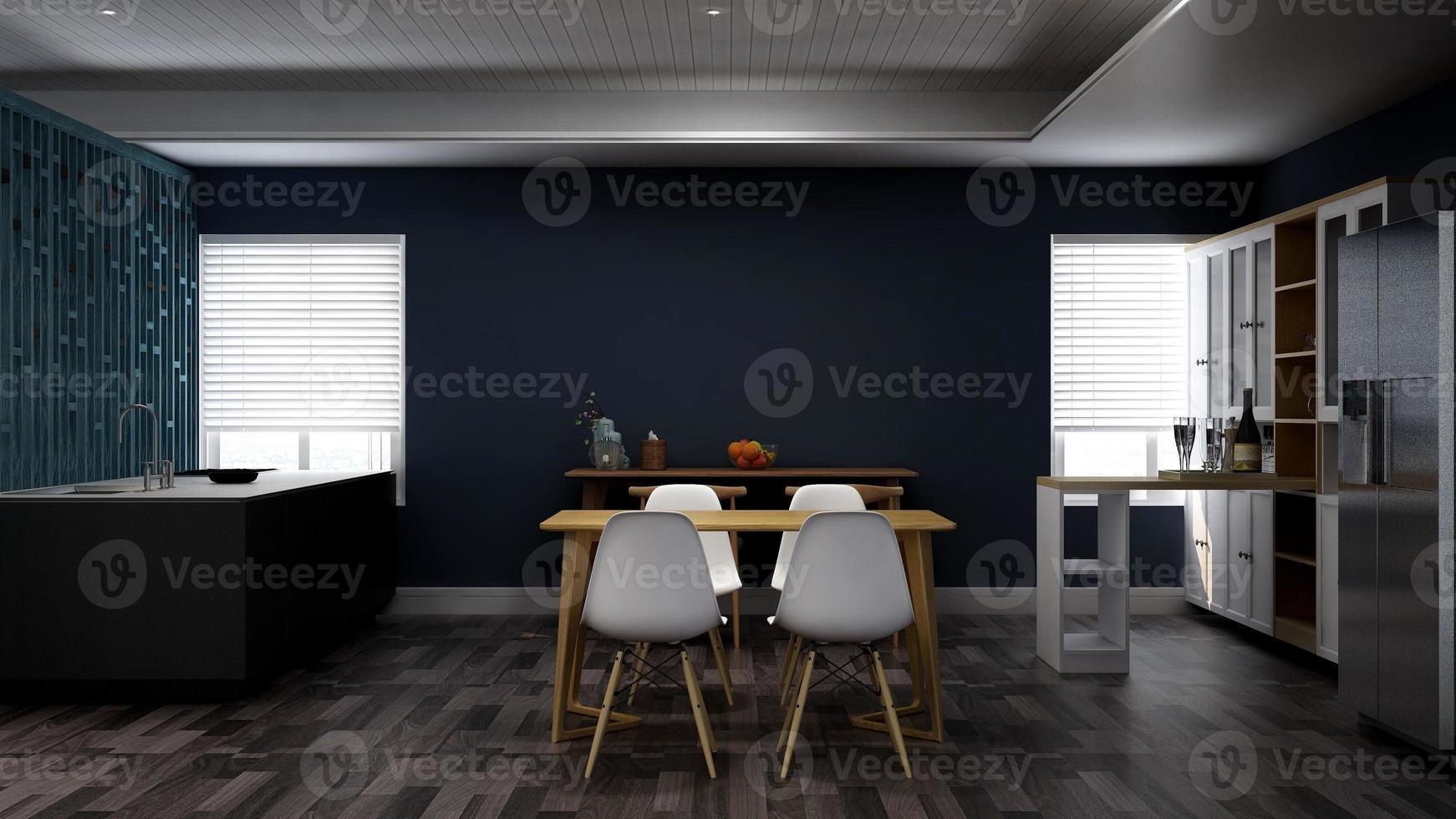 office pantry area 3d render interior design photo