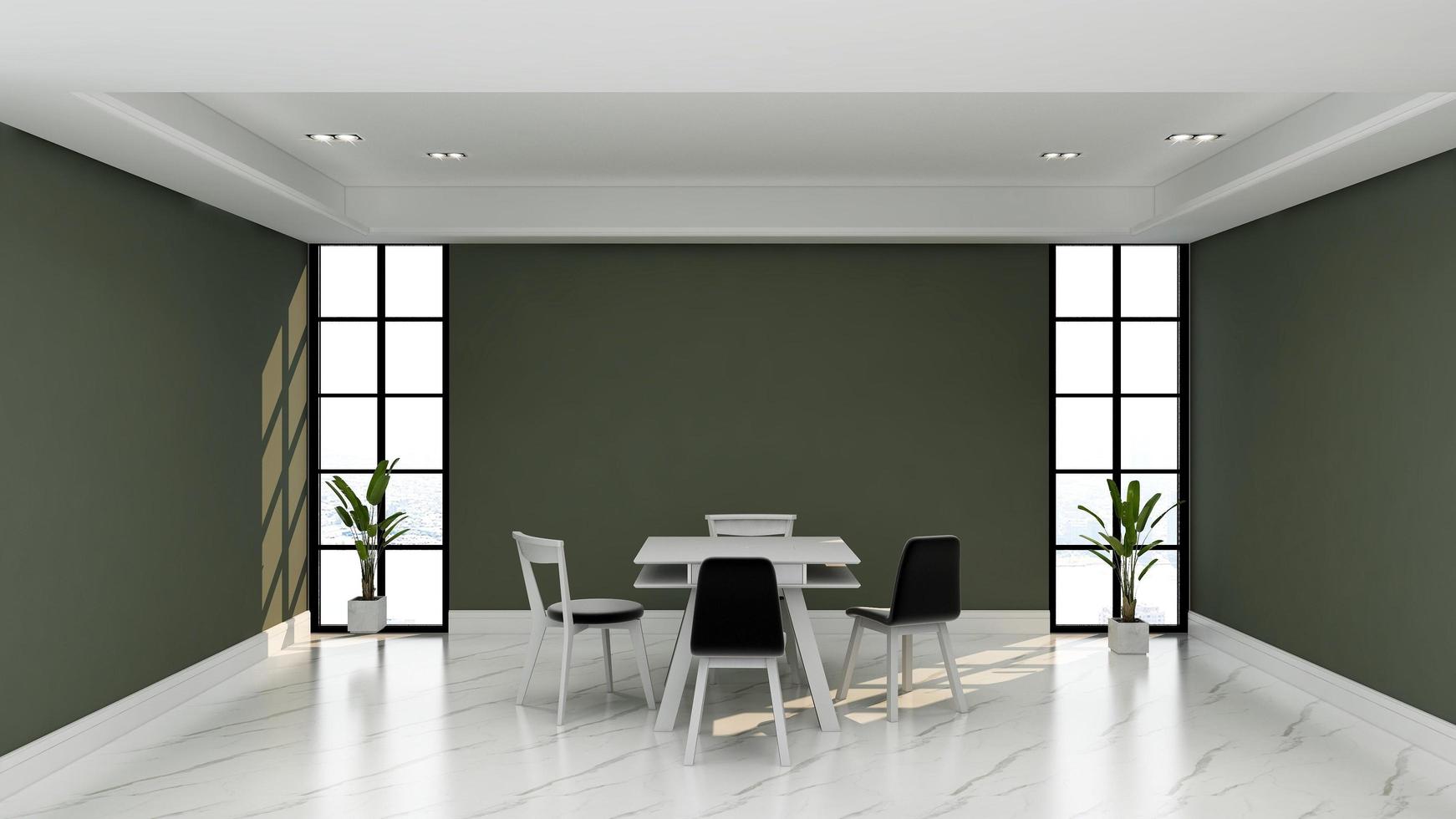 3D render office workspace modern meeting room mockup photo