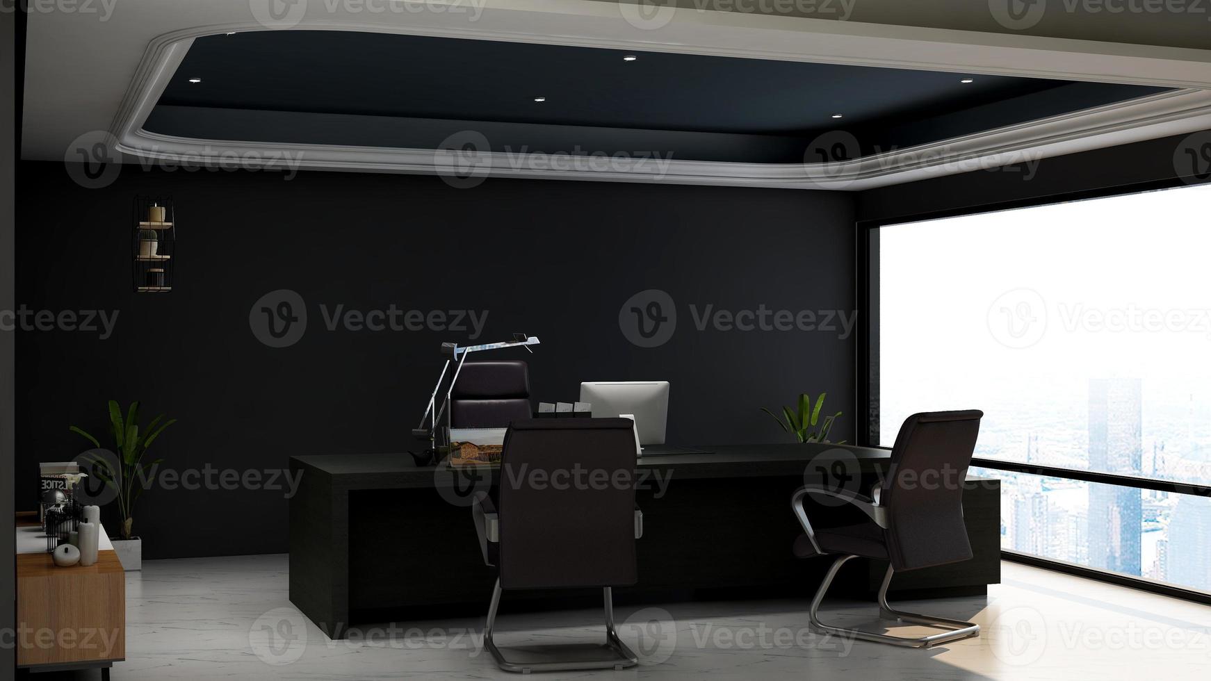 3d render office manager minimalist room photo