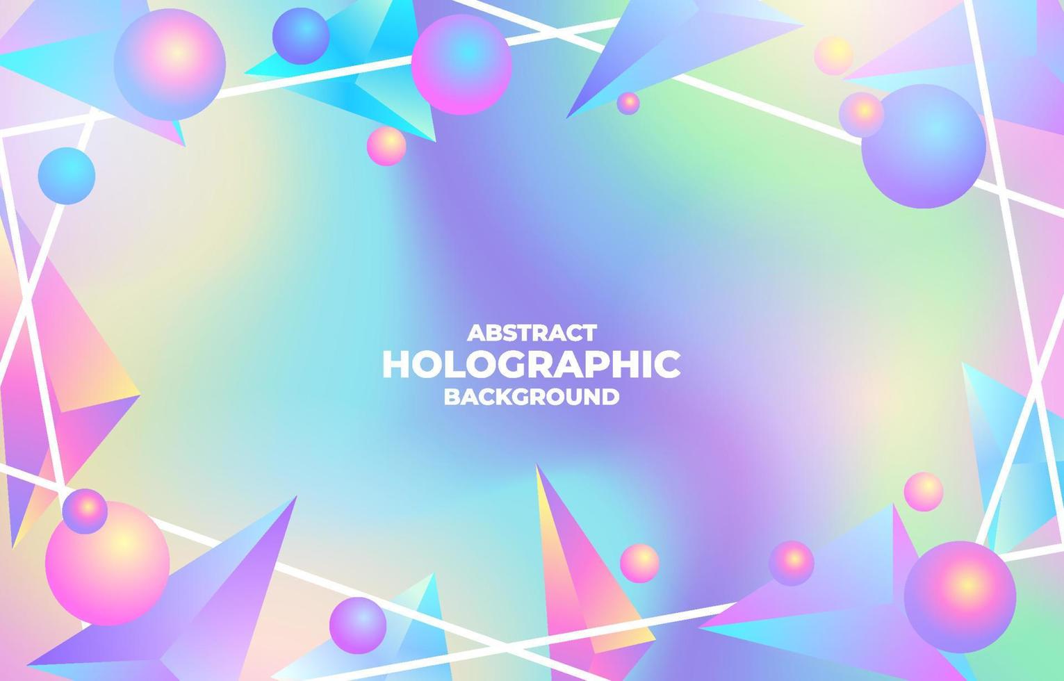 3D Holographic Background vector