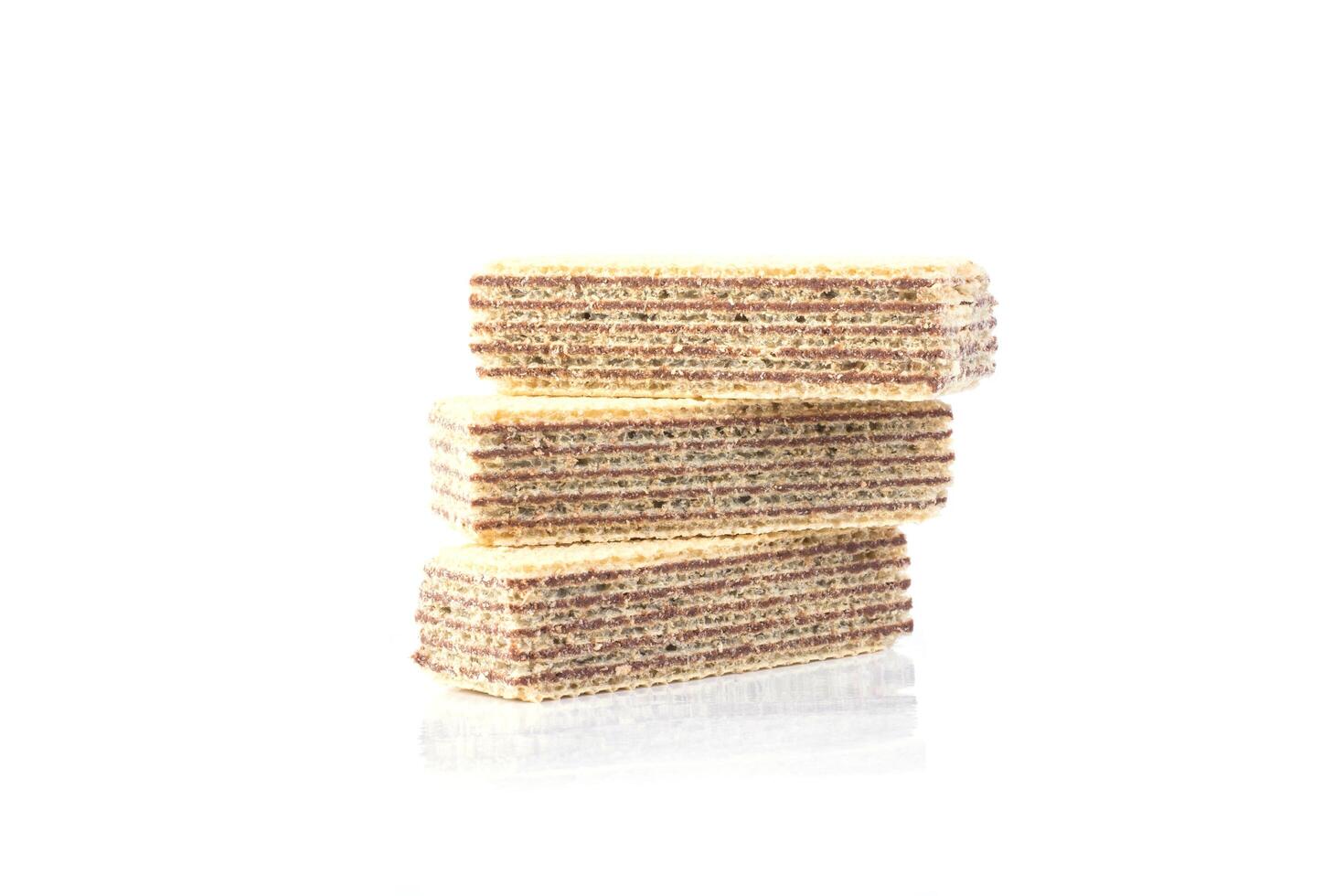 Wafers with chocolate isolated photo