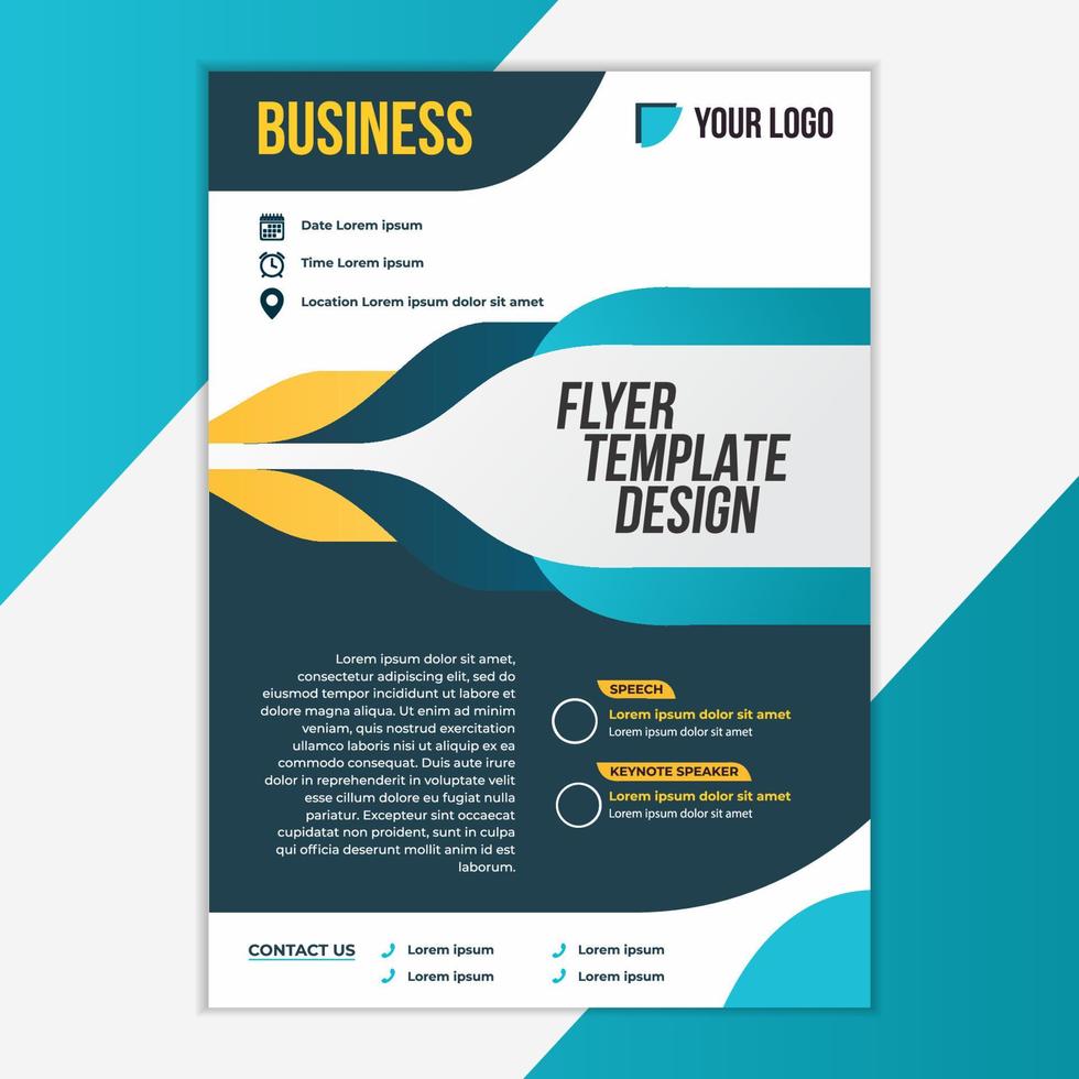 flyer pamphlet template design business vector