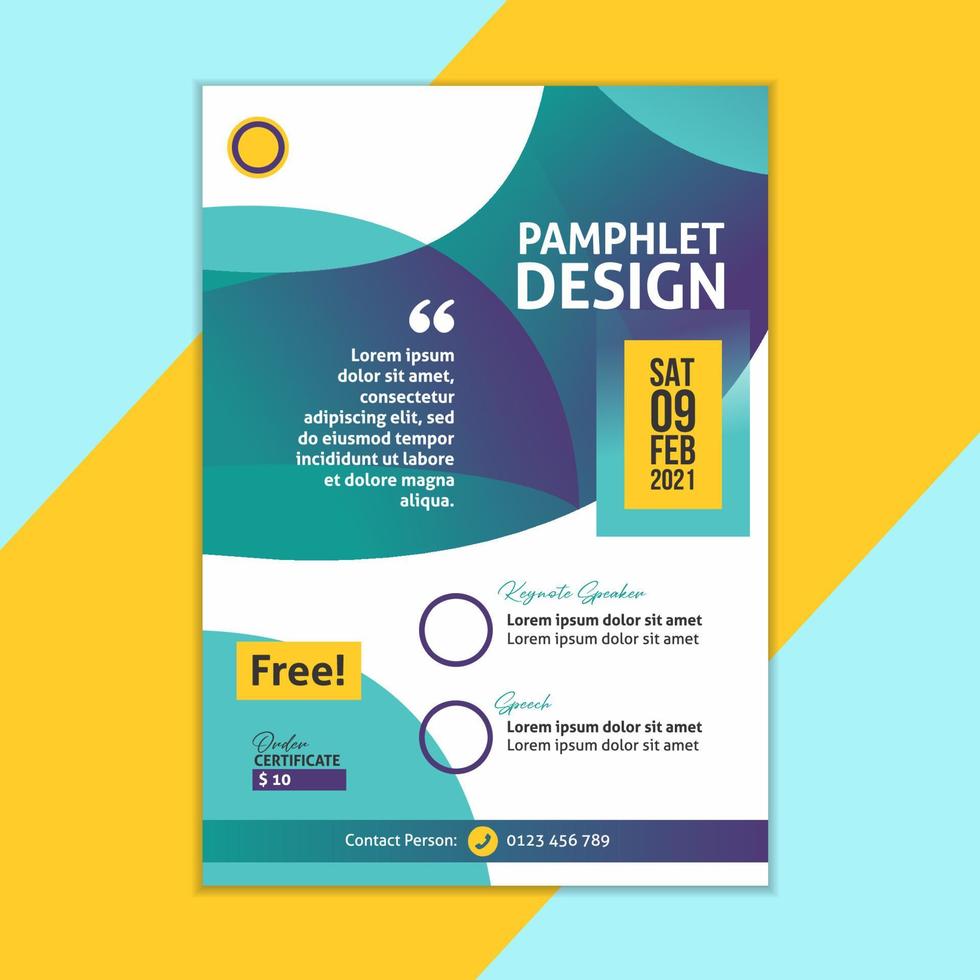 flyer pamphlet template design business vector