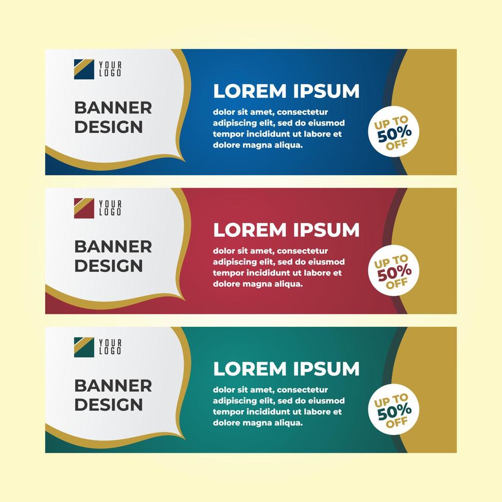 simple banner template design vector