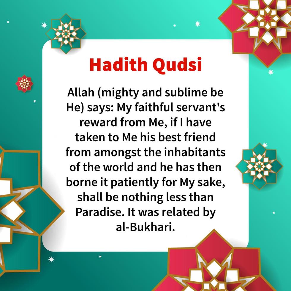 vector template design geometric floral paper for islamic quotes or hadith