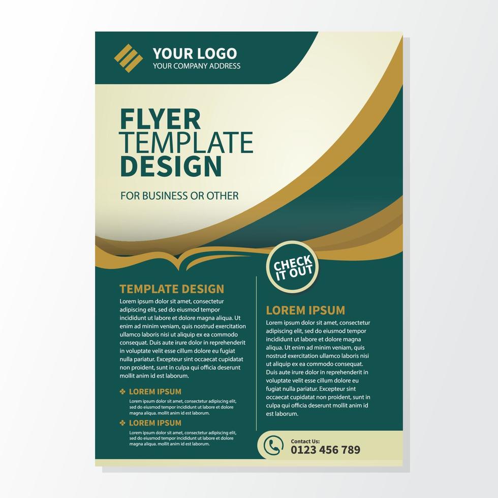 flyer pamphlet template design business vector