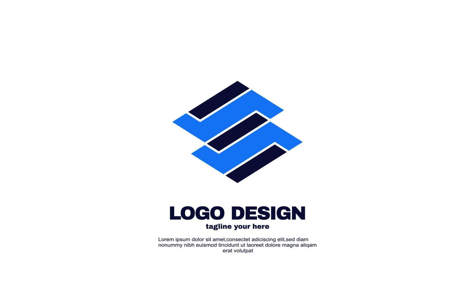awesome simple eye catching brand identity company business logo design template vector